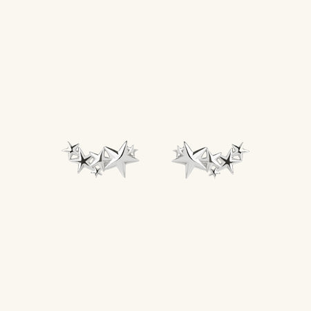 Star Stud Earrings Silver